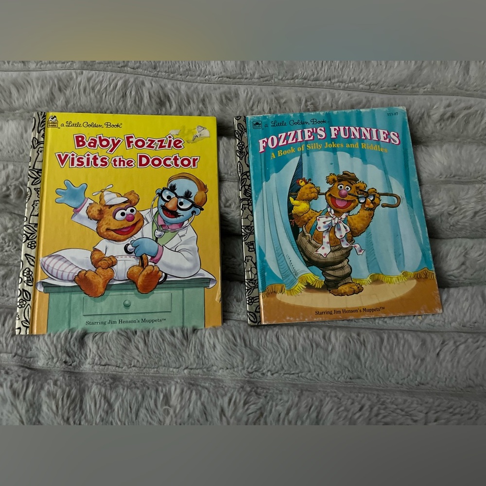Bundle of 3 Sesame Street Fozzie A Little Golden Books